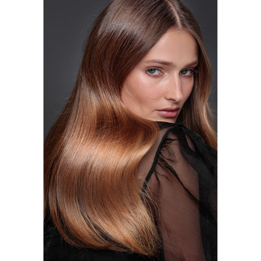 Blonde model after using Saphira Hydration Shampoo & Hydration Conditioner