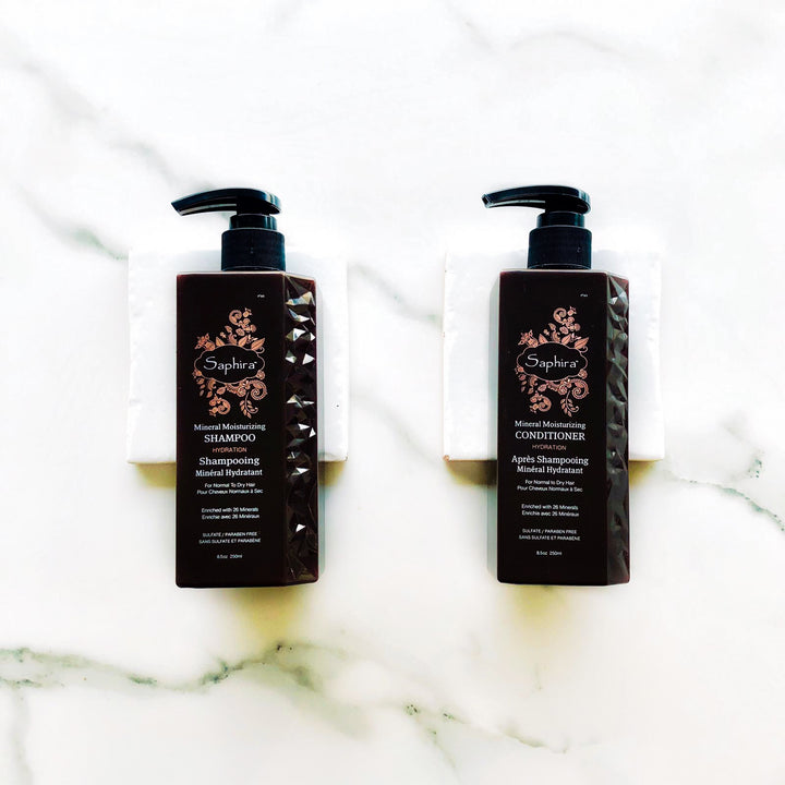 Saphira Mineral Moisturizing Shampoo & Conditioner for Dry, Normal, Bleached, Permed & Damaged Hair